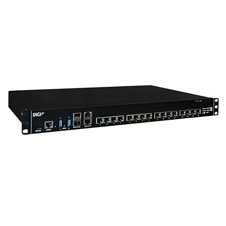 Digi Connect EZ 16 Serial Server, 16 RS-232 Serial Ports, US Power Cord