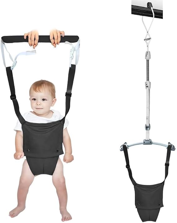 Kids Bounce Chair, Baby Jumping Chair, Baby Calming Toy, Hanging Baby Gym Over Door Frame, No Indoor Installation, Sturdy and Non-slip Design, Infant Exercise Educational Bounce Hands Free Toy