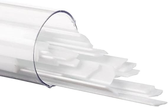 Bullseye Ribbons Approx.5/32"W.x17.5"L. White Opal 90 COE