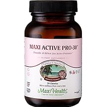 Maxi Health Maxi Active Pro-30 Chewables Probiotics for Kids 15 Strains for Digestive & Immune Support Kids Probiotic with 30 Billion CFU Kosher, Vegan, Bubble Gum Flavor, 30 Count