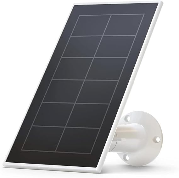 Arlo Essential Solar Panel Charger - Arlo Certified Accessory - Weather Resistant, 8 ft Power Cable, Adjustable Mount, Only Works with Arlo Essential and Essential XL Cameras, White - VMA3600