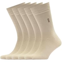 VRD Mens Dress Socks Bamboo Rayon 5-Pack Crew Socks Mid-Calf Length Fits Shoe Size 8-13 Gift Box