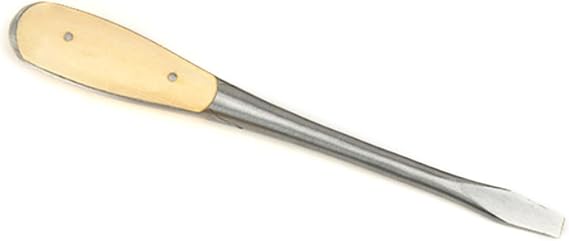 Lily Brown Slotted Screwdriver Knockable Screwdrivers Carbon Steel Screw Driver With Wooden Handle Screwdriver Car Maintenance Tool, 10 Inches