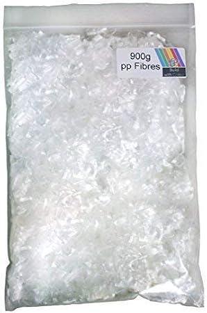 900g Bags x 19mm Polyproylene (pp) Fibres for Concrete and Screed Reduces Shrinkage and Cracking