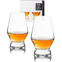 Viski Raye Crystal Scotch Glasses, Set of 2, clear, 8 oz