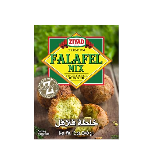 Ziyad Falafel Mix 12oz Pack of 24, Gluten-Free, Vegan, Non-GMO, No Additives, No Preservatives. Chefs Recipe. Restaurant Quality.