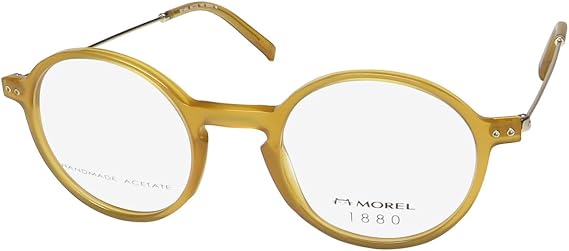 MOREL 1880 60144m Eyeglass Frame/Glasses Handmade Acetate Round Lenses Full-Rim