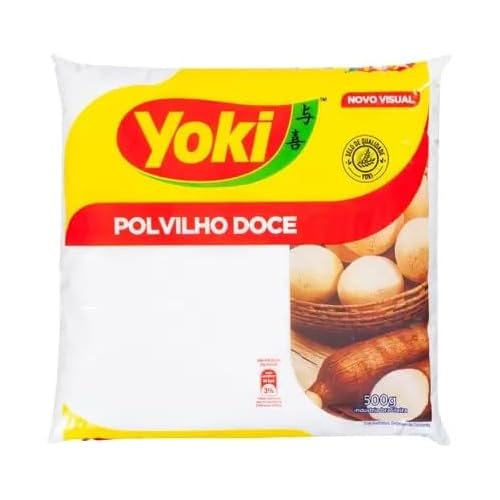 Yoki Sweet Cassava Starch 1,1 lb by Brazilian Corner | Polvilho Doce 500 g | Starch for Bake Cheese Bread | Imported from Brazil