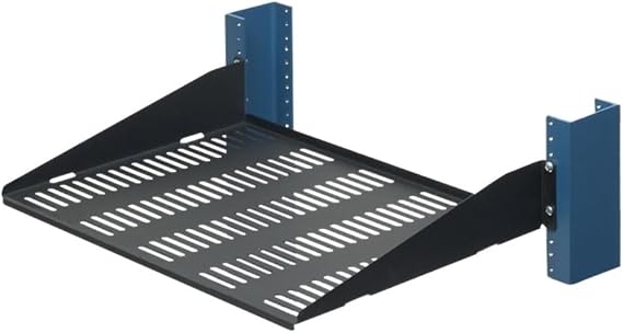RackSolutions 2U 2Post Vented Cantilever Shelf 13in (D) - Flanged Down
