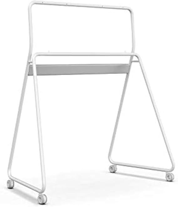 Vibe Portable Stand for 55" Smart Whiteboard, 4 Lockable Wheels (White)