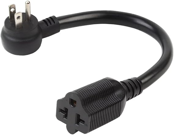 Down Angle 4-1 12AWG Heavy Duty 15 Amp Household AC Plug,5-15P to 5-20R,5-15P to 6-15R, 515 to 620, AC Power Adapter, L=1FT AC0032