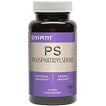 MRM Nutrition PS 10mg - for Women & Men - Phosphatidylserine Supplement, Supports Mental Focus, Phospholipid Supplement to Support Healthy Cognition & Brain Function, Gluten Free - 60 Servings