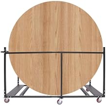 Folding Table Chair, Cart Rolling Storage Rack for Folding Table and Round for Storage Capacity 10 60-inch Round Tables for Garage, Home, Warehouse, Party Event Hotel Furniture