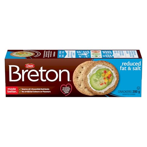 Breton Reduced Fat & Salt - Crackers with 70% Less Fat and 35% Less Sodium than Breton Original 200g
