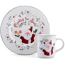 Pfaltzgraff Winterberry "Cookies And Milk For Santa" Set
