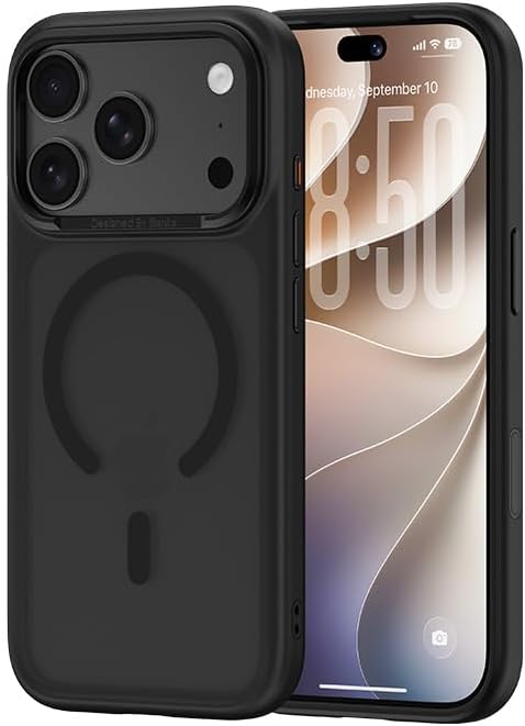 iPhone 18 Pro Max / 17 Pro Max uyumlu Kılıf MagSafe Şarj Özellikli Benks Mist C-Magnet Yeni Seri Silikon Kapak Siyah