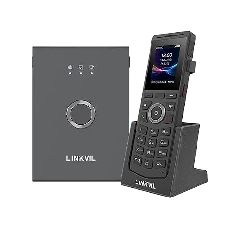 Fanvil W710P DECT Wireless SIP Phone System with Base and Handset HD Audio, Long Range, 10 Lines, 20 SIP Accounts, 2.0 Color Screen, Bluetooth, Drop Resistant, for Office & Business Use