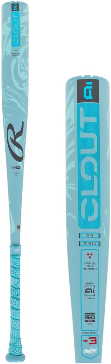 Rawlings Clout AI BBCOR Baseball Bat: RBB5C3 33.5" 30.5 oz.