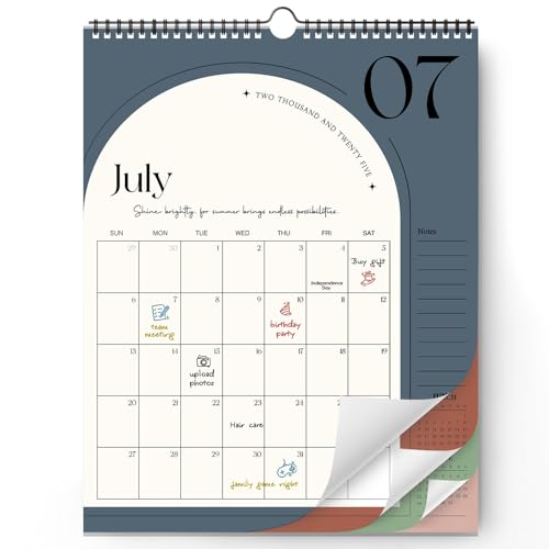 2025 Calendar, Wall Calendar from May 2025 to December 2026, 20 Monthly Aesthetic 2025-2026 Wall Hanging Calendar Planner for Organizing Home Office, 14.4 x 11.2