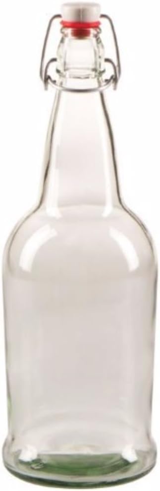 EZ Cap Bottles - 32 oz Clear Swing Top (Qty 12)