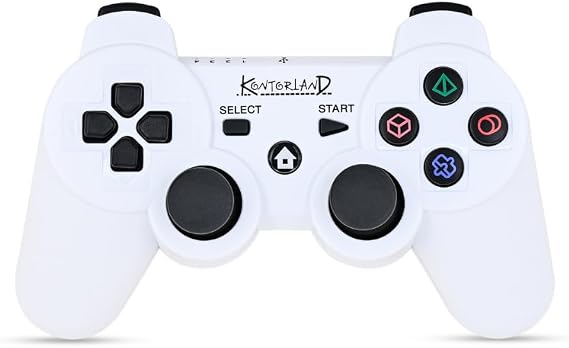 Kontorland P3G - PS3/PC Compatible Vibrating Wireless Gaming Arm GamePad (White)