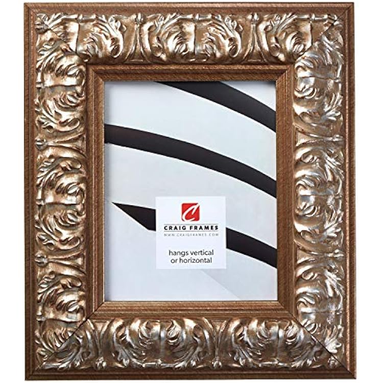 Craig Frames Barroco, Antique Silver Baroque Picture Frame, 16 by 20-Inch