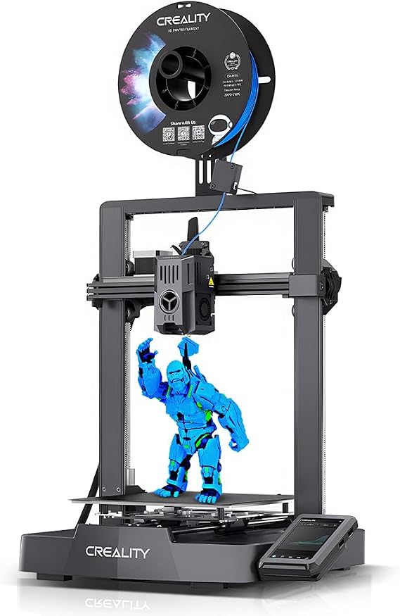 Creality Ender-3 V3 KE 3D Printer, 500mm/s High Speed Printing, Automatic Leveling, 300°C Sprite Extruder, Linear Rail, Dual Fan, 220x220x250mm Build Volume