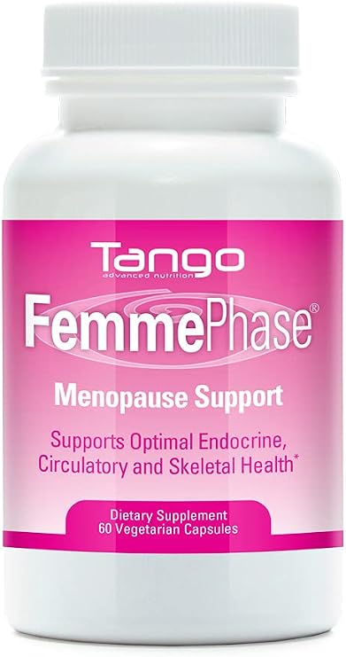 FemmePhase Advanced Menopause Support Formula: All-Natural Herbal Supplement for Hot Flashes, Cramps, Fatigue, Night Sweats, and Mood Changes (60 Vegetarian Capsules)