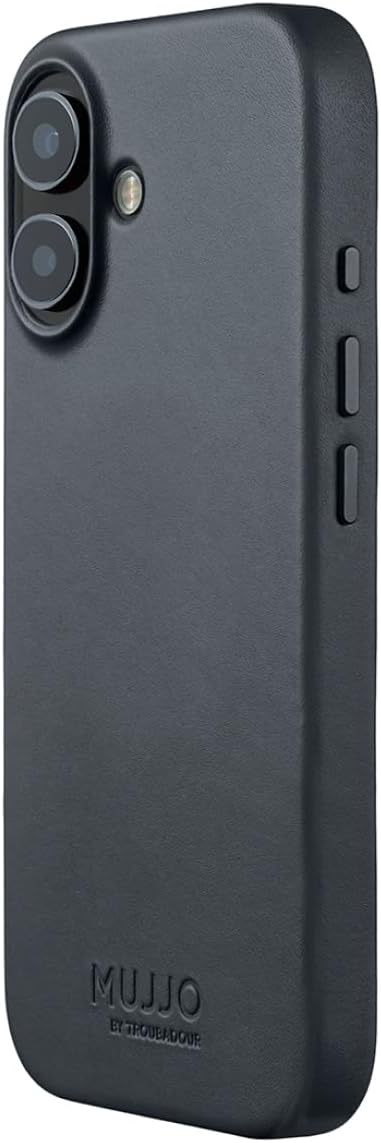 Mujjo Leather Case for iPhone 17 MagSafe Compatible - Basalt Blue