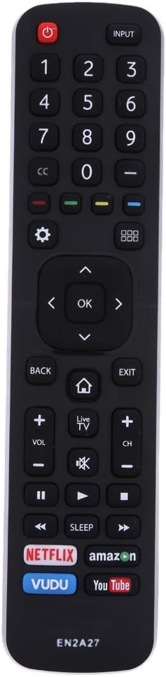 Replacement Remote Control for Hisense 55H6D 43H5C 43H7C 43H7C2 50H5C 50H6B 50H6SG Ultra HD Smart LED TV