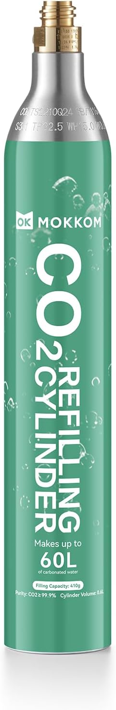 MOKKOM 60L CO2 Cylinder for Soda Maker,Sodastream CO2 Refill