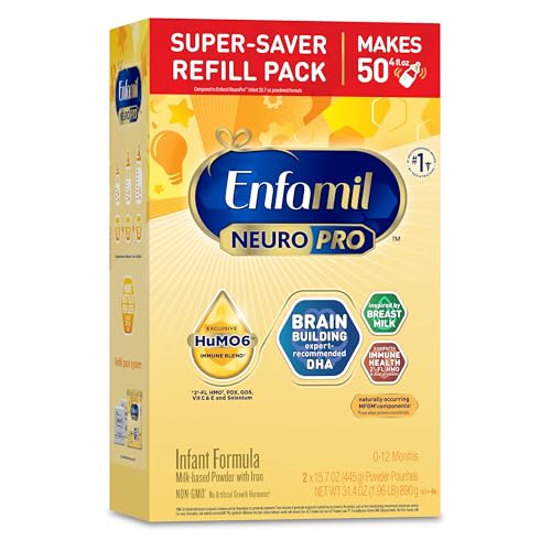 Enfamil NeuroPro Baby Formula, Brain Building Duo DHA & MFGM, Exclusive Immune Supporting HuMO6 Blend, Powder Infant Formula, Baby Milk, 31.4 oz