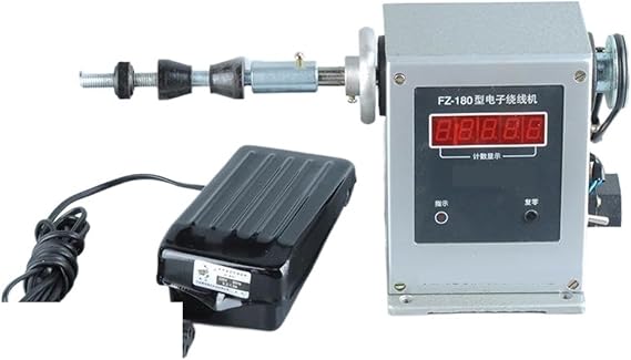 Coil Winding Machine, Electric Counting Winding Machine Adjustable Type Semi-Automatic Winding Tool Industrial High-Speed Winder 0-9999 Count Range,for Home