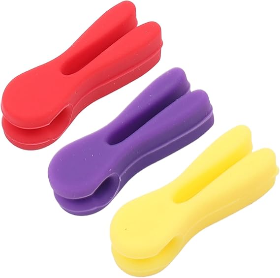 Generic Silicone Pot Clip - 3PCS Set, Non-Slip, Heat Resistant, Multifunctional, Spoon Rest, Spatula Holder, Bracket Clips