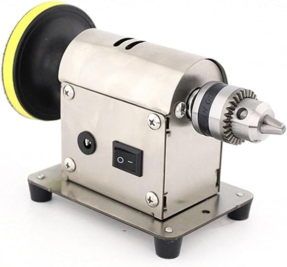 電動宝石研磨機ロ ベンチトップポリッシュユニバーサル研削盤ベンチ旋盤ポリッシュジュエリーロック研磨バッファマシンと 20pc サンドペーパー 研磨効果、低振動 Color : Silver, Size : 775