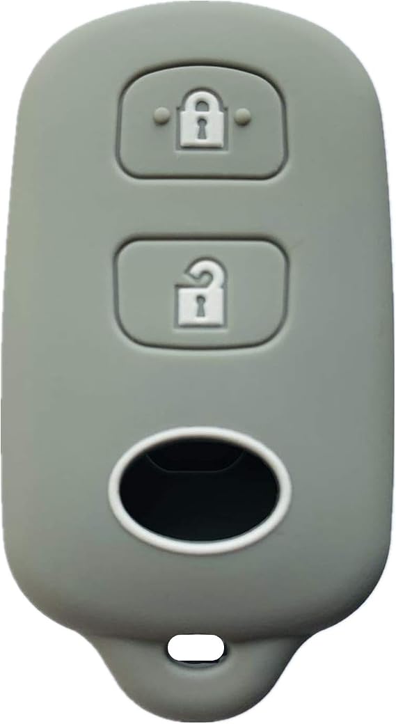 Silicone Keyless Entry Remote Control Key Fob Cover Case protector Replacement Fit For Scion xA xB Toyota Celica Echo FJ Cruiser Highlander Prius RAV4 Tacoma Tundra Yaris HYQ12BBX (gray)