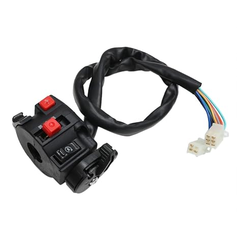 9 Pin Start Kill Light Choke Lever Left Switch, Kill Light Starter Choke Switch - for 90cc - 300cc Quad ATV UTV Go Kart Moped Buggy Dune Yamoto Loncin TaoTao Sunl JCL BMX Roketa Kazuma Peace