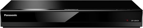 Panasonic DP-UB424 Blu-Ray player 3D Black DP-UB424 NTSCPAL 1080p2160p DTS-HD HRDTS-HD Master AudioDolby Digital PlusDolby TrueHD 7.1 channels AVCHDH.264HEVCMKVMP4MPEG2MPO