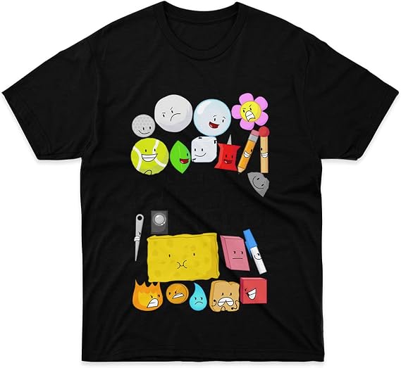 Mens Womens Tshirt BFDI Poster White Shirts for Men Women Dad Cool Graphic
