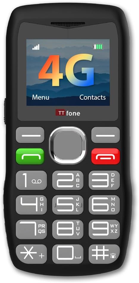 TTfone TT890 4G Senior Phone – Easy to Use Big Button Mobile Phone with Emergency Assistance Button, USB-C Charging, Bluetooth, Camera – O2