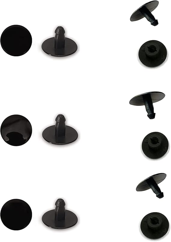 6 Sets Replacement Rivets Button Strap Compatible for Clog Shoe Strap 16mm Size Rivets Repair (Black)
