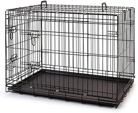 Metal Cat Dog Cage Black 107x71x78cm
