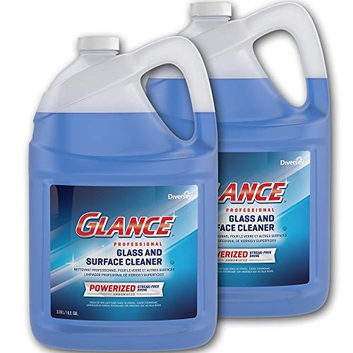 Glance CBD540311 Powerized Professional Glass & Surface Cleaner, Streak Free Commercial Ammoniated Liquid Window Spray, Ready-to-Use Refill, 1-Gallon Pack of 2