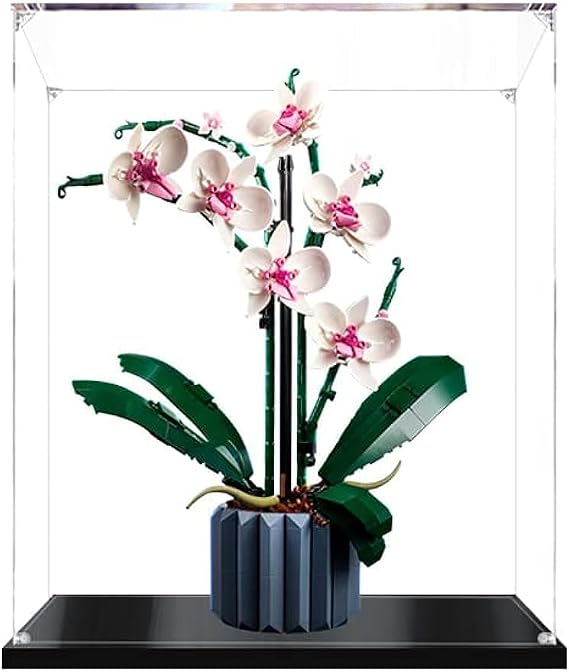 Acrylic Display Case for Lego Orchid 10311 Building Set, Dustproof Display Box Compatible with Lego 10311 - Model Not Included (Style A)