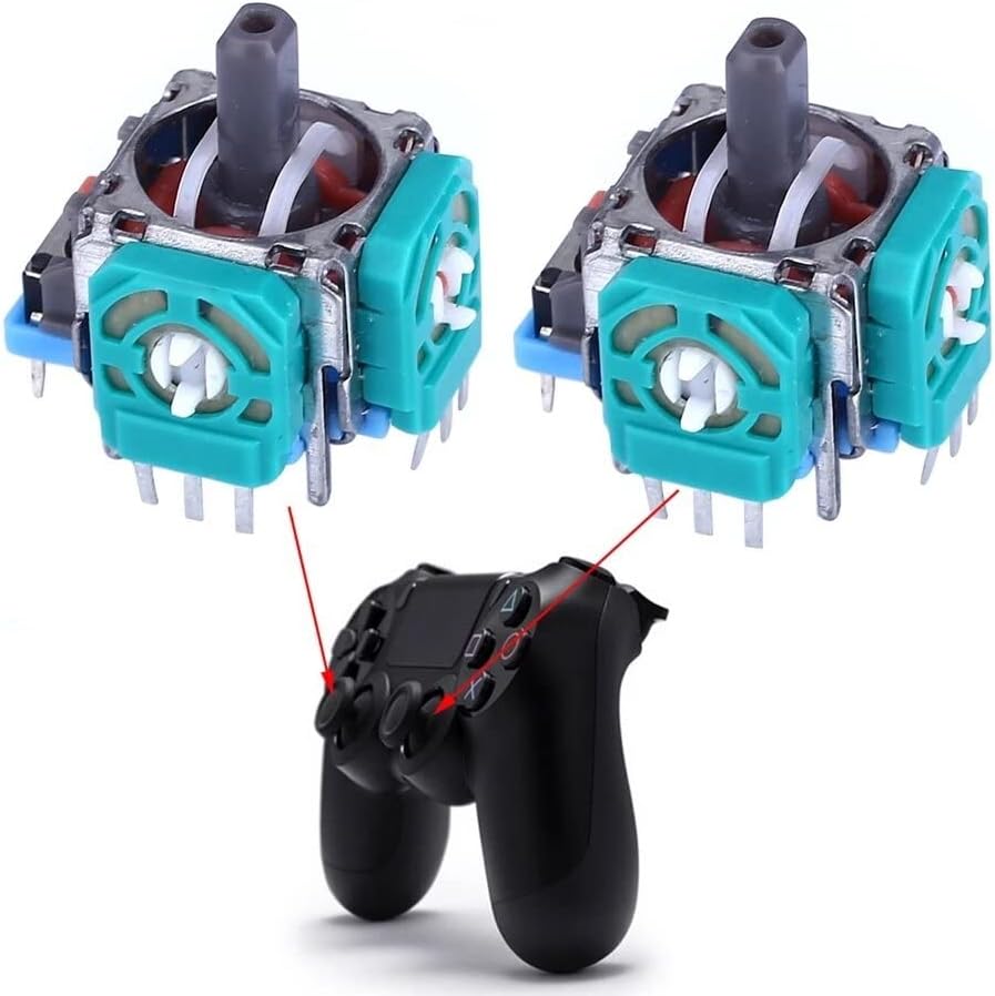 TASOJIMA PS4 Gamepad Controller 4 2 PCS Controller Replacement Button for Xbox Repair Wireless Controller 3D Analog Stick Sensor Module Thumb Stick No Rubber