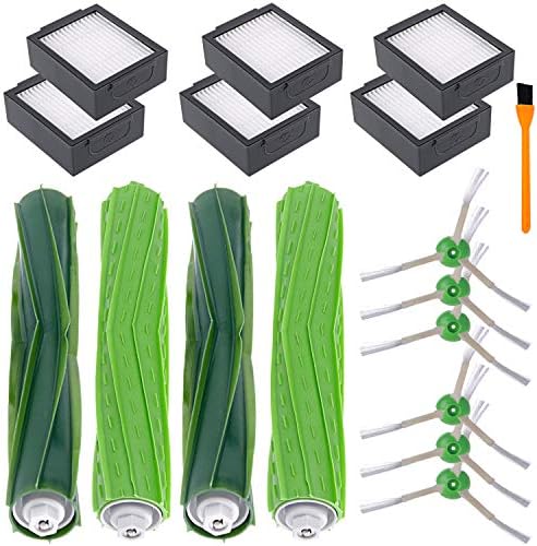 Hongfa E5 i7 i6 i4 Replacement Parts for iRobot Roomba i8 i7 Plus E6 i3 i3,e Series and i Series Replenishment Parts, 16 Packs Roomba Accessories