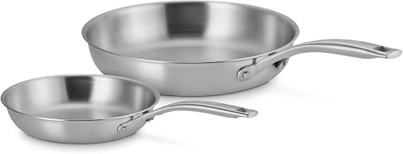 Le Creuset Set of 2 Essential Stainless Steel Fry Pan Set, 8" and 10"