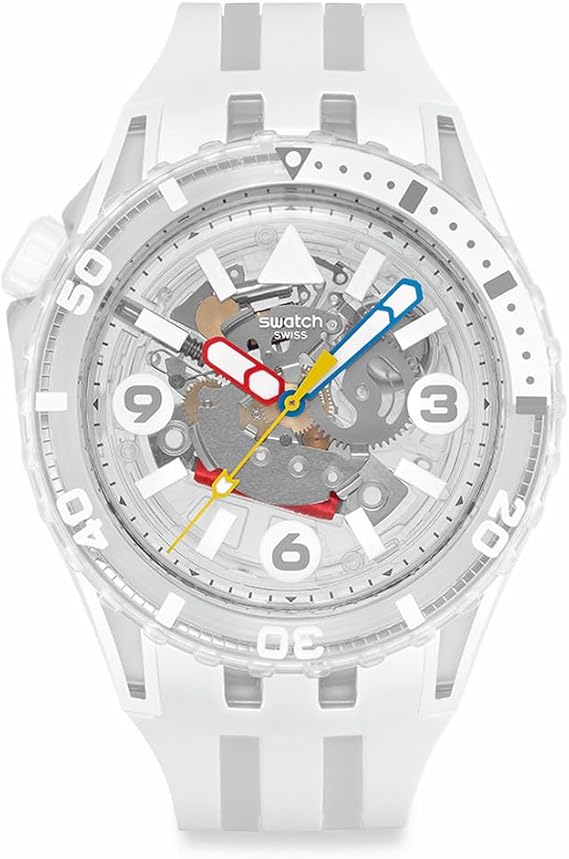 Swatch SSCU09 Wristwatch, white | scubaqua Scuba Skeleton Clear