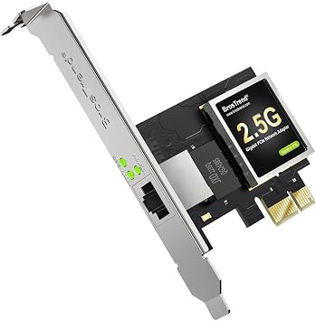 BrosTrend 2.5GB Linux Compatible NIC, PCIe Network Adapter for Ubuntu, Fedora, Debian, Mint, Kali, Windows etc. PCIe Ethernet Card with Extra Low-Profile Bracket Supports All Linux Architectures