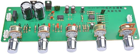 2.0 Hifi Audio Preamplifier Board Bass Midrange Treble Balance adjustable Audio Preamp Board with Tone Control